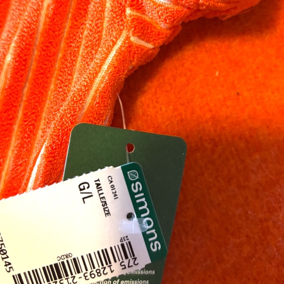 Orange terry short sleeve button up shirt NWT - Picture 7 of 9